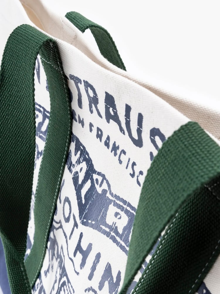 Levi's® Ecru Two Horse Printed 100% Cotton Tote Bag - Image 4 of 5