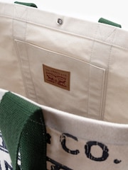 Levi's® Ecru Two Horse Printed 100% Cotton Tote Bag - Image 5 of 5