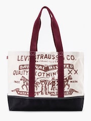 Levi's® Brilliant Red Two Horse Printed 100% Cotton Tote Bag - Image 2 of 5