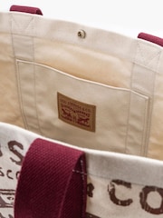 Levi's® Brilliant Red Two Horse Printed 100% Cotton Tote Bag - Image 4 of 5