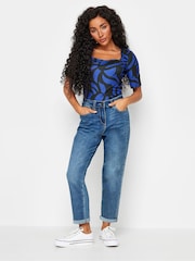 M&Co Black Petite Square Neck Top - Image 3 of 5