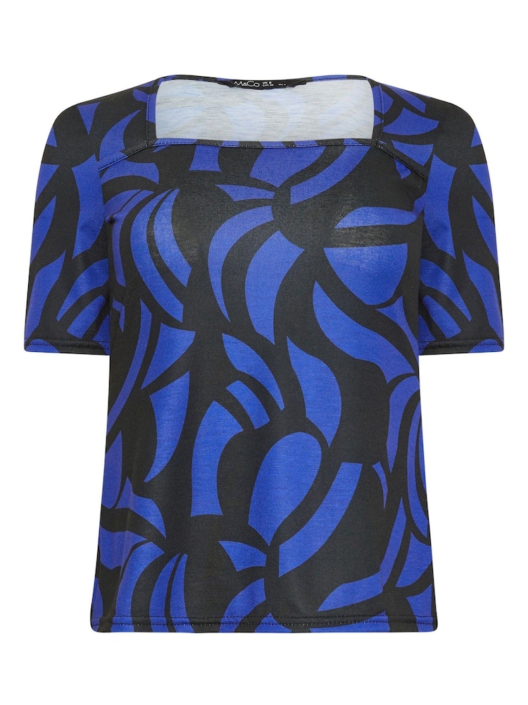 M&Co Black Petite Square Neck Top - Image 5 of 5