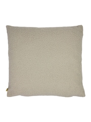 furn. Latte Beige Malham Teddy Borg Fleece Polyester Filled Cushion - Image 1 of 2