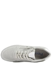 Pavers Grey Wide Fit Casual Zip & Lace Trainers - Image 4 of 5