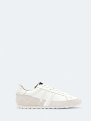 AllSaints White Liam Lace Up Trainers - Image 1 of 4