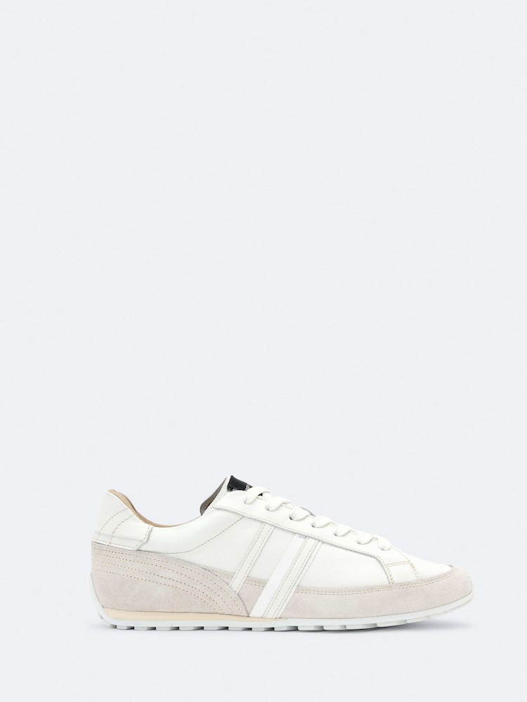 AllSaints White Liam Lace Up Trainers - Image 1 of 4 AllSaints White Liam Lace Up Trainers - Image 1 of 4