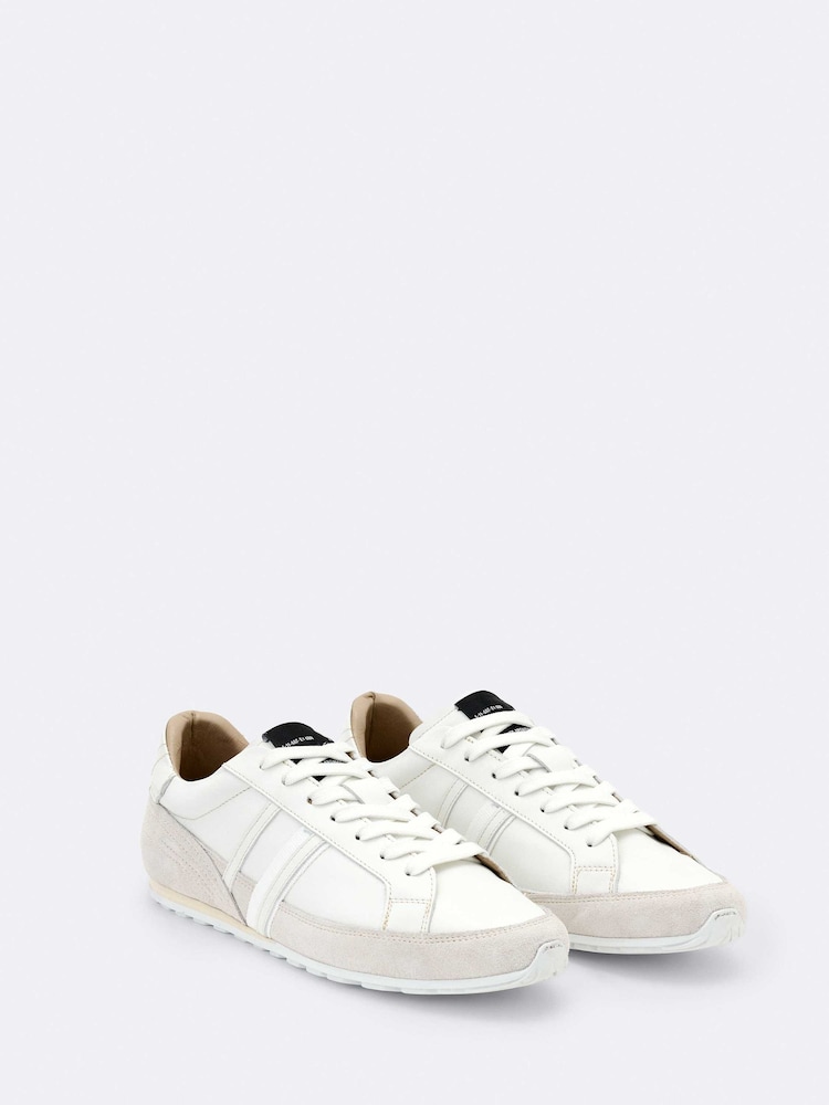 AllSaints White Liam Lace Up Trainers - Image 2 of 4 AllSaints White Liam Lace Up Trainers - Image 2 of 4