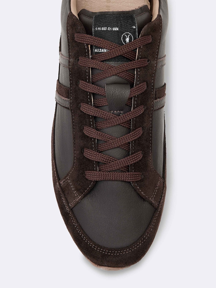 AllSaints Brown Liam Lace Up Trainers - Image 2 of 4 AllSaints Brown Liam Lace Up Trainers - Image 2 of 4