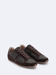 AllSaints Brown Liam Lace Up Trainers - Image 3 of 4