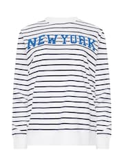 M&Co White White Striped Long Sleeve New York Sweatshirt - Image 5 of 5