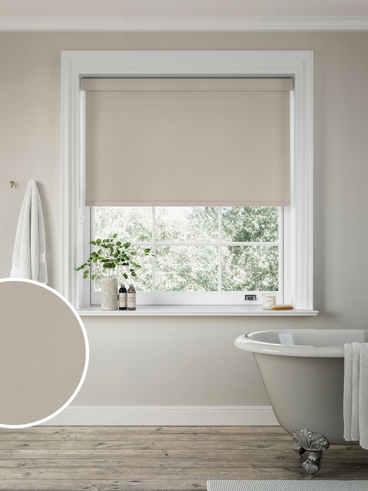 Taupe Natural Solstice Made to Measure Blackout Roller Blind - Image 1 of 6