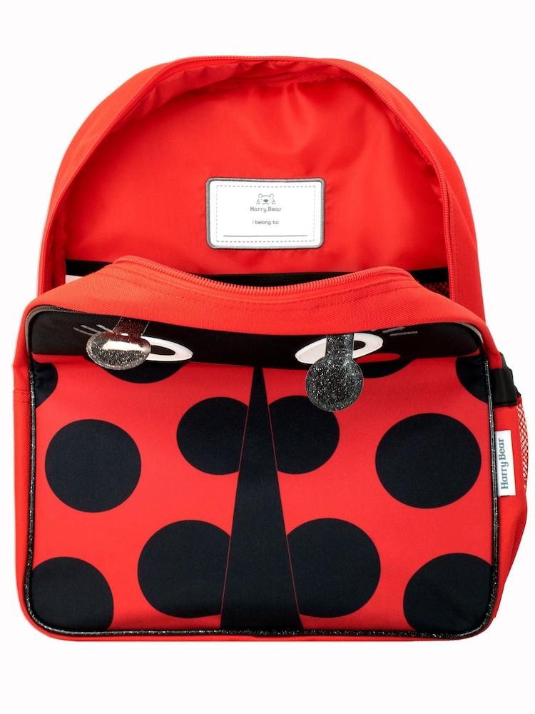 Harry Bear Red Girls Ladybird Backpack - Image 5 of 5