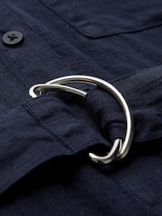 Celtic & Co. Blue Linen Button Through Dress - Image 9 of 9
