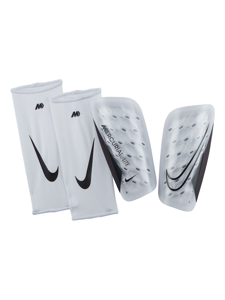 Nike White Mercurial Lite Football Shin Guards - Image 1 of 1