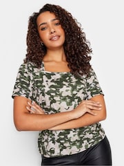 M&Co Green Square Neck Top - Image 1 of 5