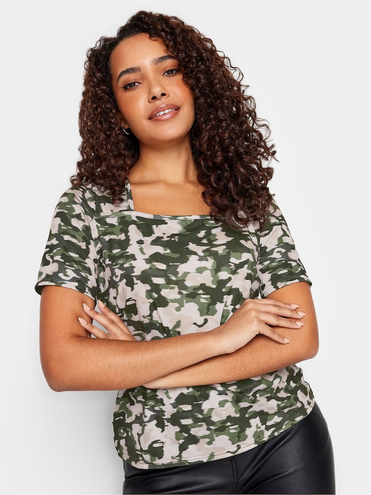 M&Co Green Square Neck Top - Image 1 of 5