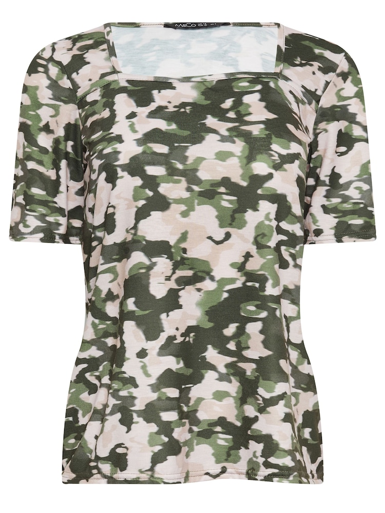 M&Co Green Square Neck Top - Image 5 of 5