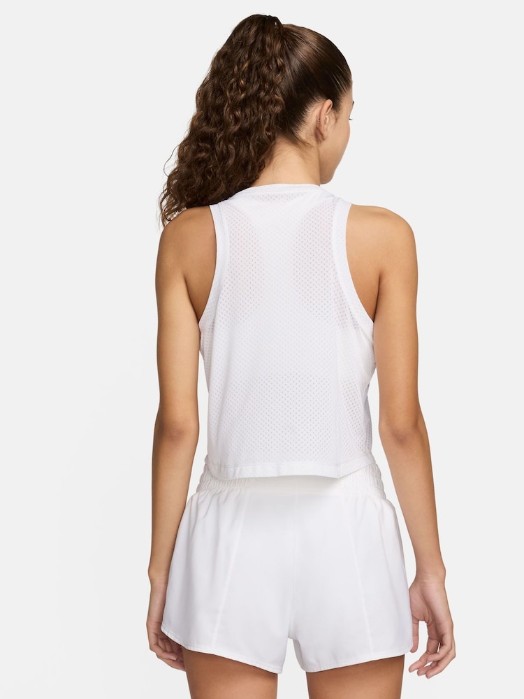 Weiß - Nike Dri-fit One Klassisches, atmungsaktives Trägertop - Bild 2 von 7