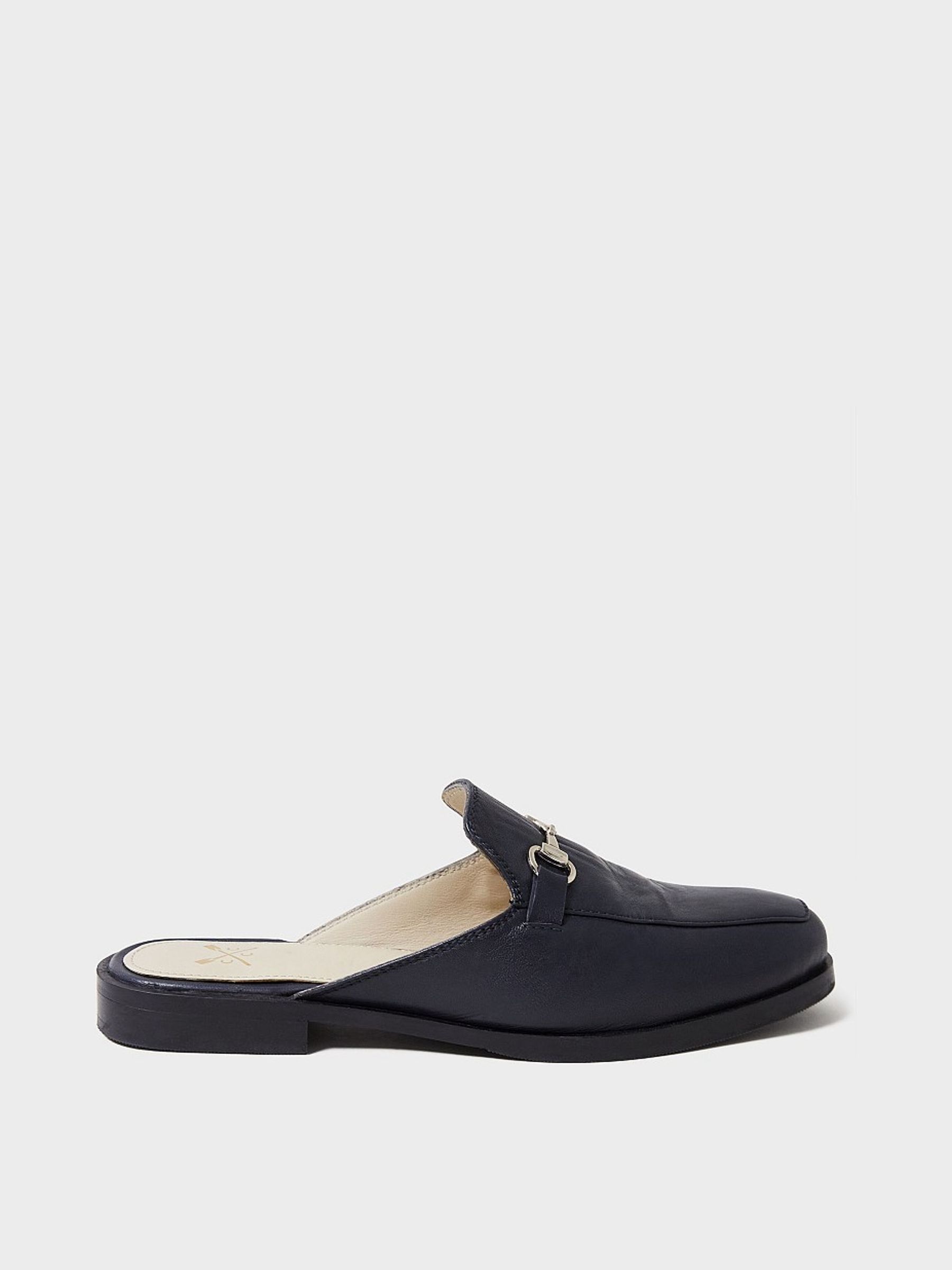 Leather backless mules online