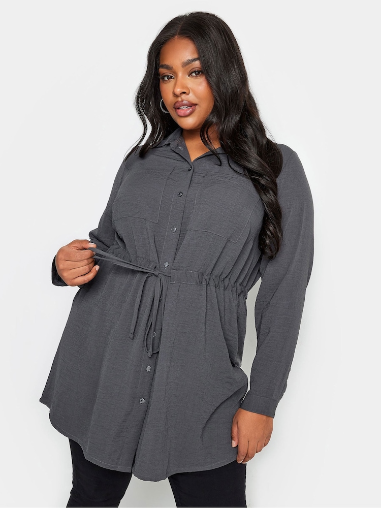 Yours Curve Grey Utility Tunic - Image 1 of 4