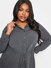 Yours Curve Grey Utility Tunic - Image 4 of 4