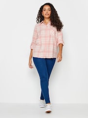M&Co Pink Boyfriend Petite Checked Shirt - Image 2 of 4