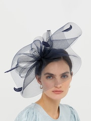 Accessorize Navy Blue Rhea Large Crin Hat - Image 1 of 4