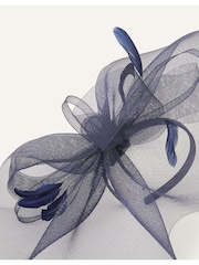 Accessorize Navy Blue Rhea Large Crin Hat - Image 3 of 4