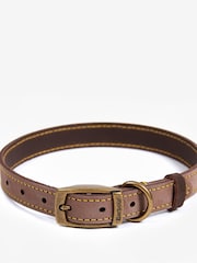 Barbour® Brown Leather Dog Collar - Image 3 of 5