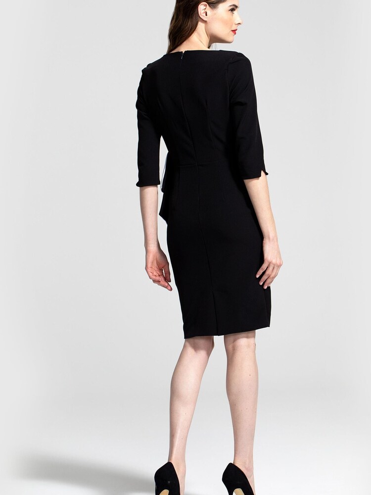 Hotsquash Black Contrast Side Frill Dress - Image 2 of 4 Hotsquash Black Contrast Side Frill Dress - Image 2 of 4