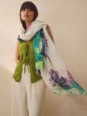 Purple/Green Tie Dye Lightweight Scarf - Image 1 of 9