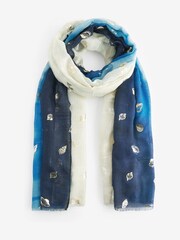 Purple/Green Tie Dye Lightweight Scarf - Image 7 of 9