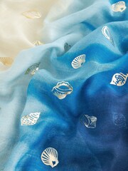 Purple/Green Tie Dye Lightweight Scarf - Image 9 of 9