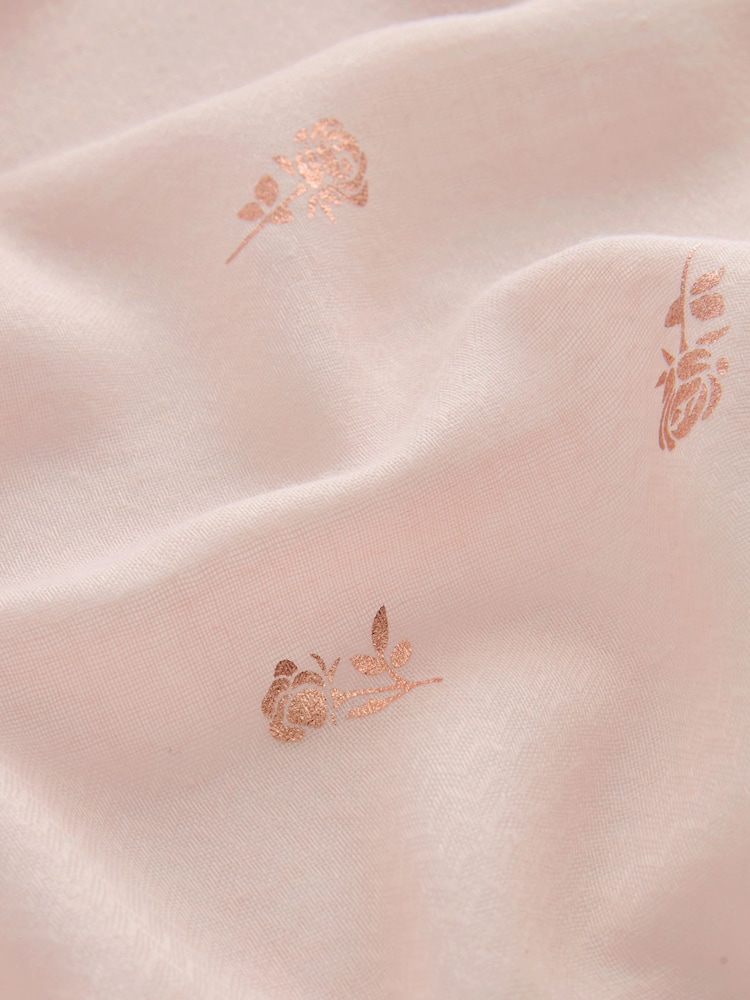 Blush Pink Foil Lightweight Scarf - Image 3 of 3