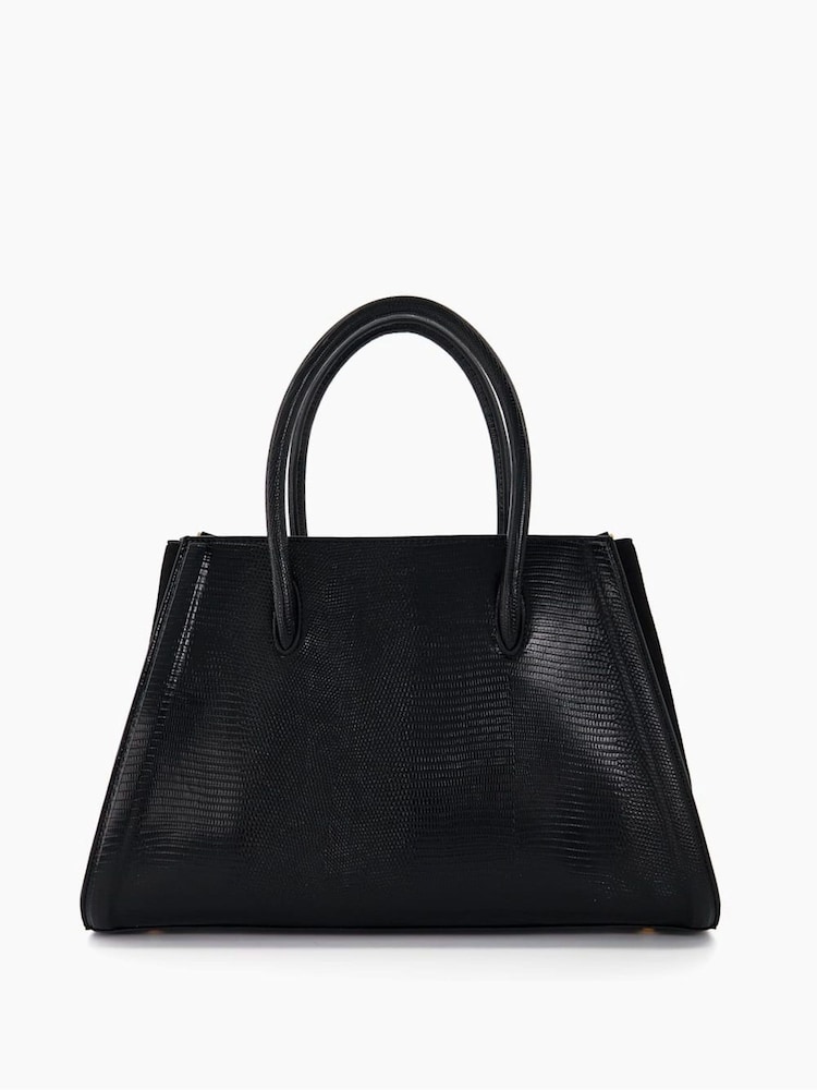 Черный - Dune London Daitlyn Structured Top Handle Handbag - Image 1 of 4
