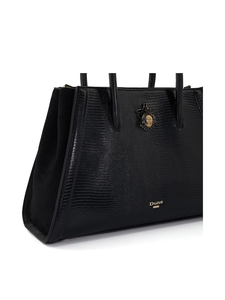 Черный - Dune London Daitlyn Structured Top Handle Handbag - Image 4 of 4