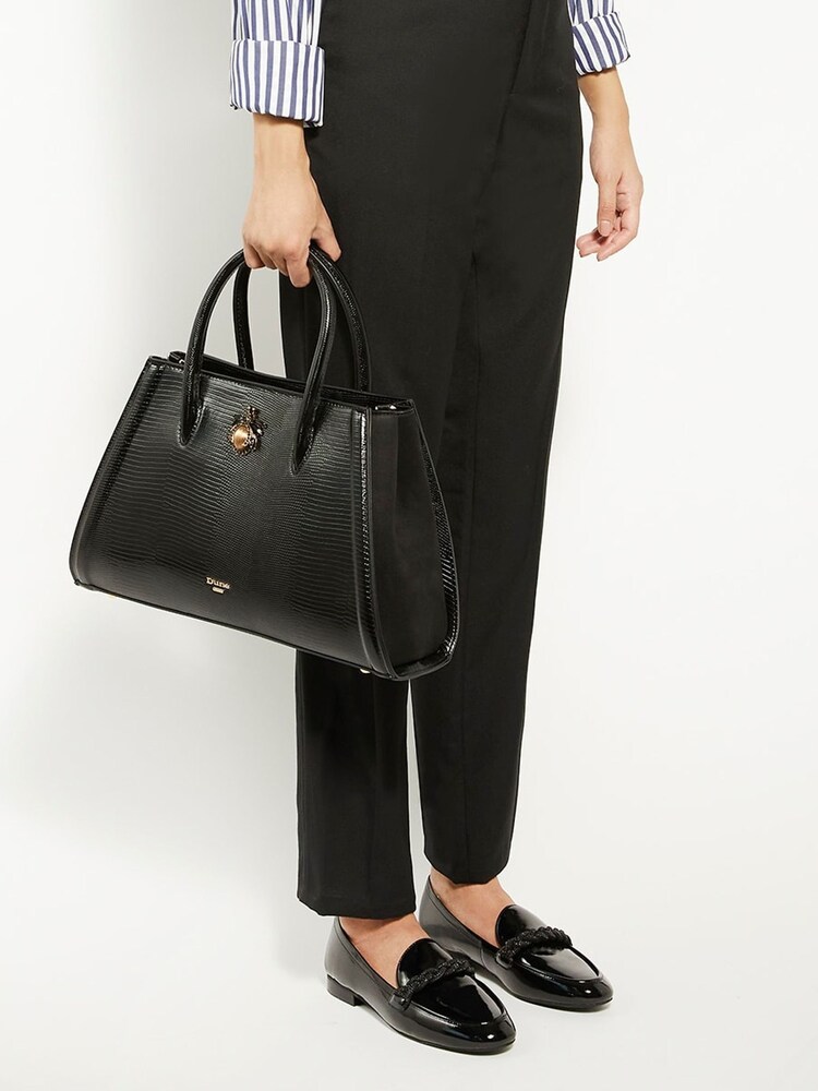 Dune London Black Daitlyn Structured Top Handle Handbag - Image 7 of 7