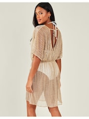 Accessorize Gold Shimmer Kaftan - Image 2 of 4