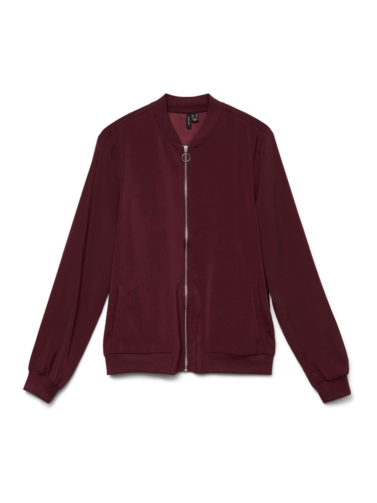 Vero Moda Red Lightweight Bomber Jacket - Image 5 of 5 Vero Moda Red Lightweight Bomber Jacket - Image 5 of 5
