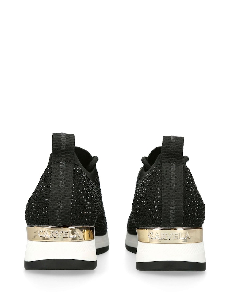 Carvela Janeiro Black Lace Jewel Trainers - Image 5 of 5