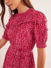 Boden Pink Yoke Detail Jersey Mini Dress - Image 4 of 6