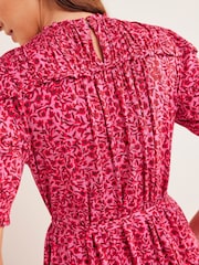 Boden Pink Yoke Detail Jersey Mini Dress - Image 5 of 6