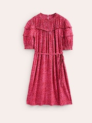 Boden Pink Yoke Detail Jersey Mini Dress - Image 6 of 6