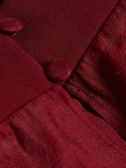 Ted Baker Black Aubreei Knit Rib Collar Top with Balloon Sleeves - Image 6 of 6