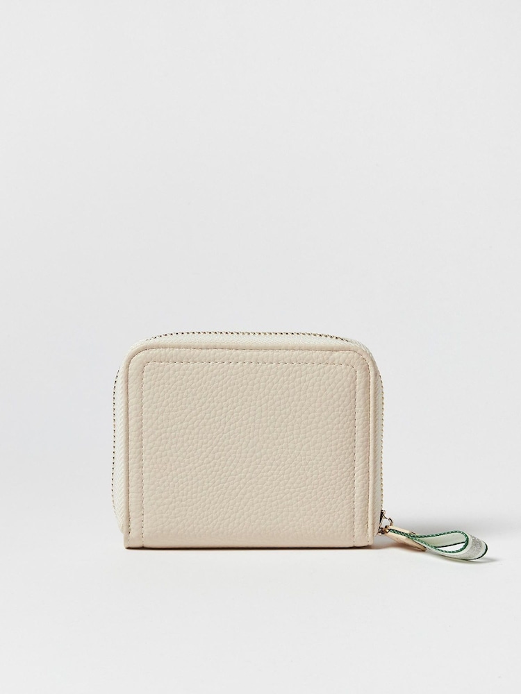 Oliver Bonas Cream Lola Zipped Purse - Image 2 of 5