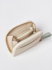 Oliver Bonas Cream Lola Zipped Purse - Image 3 of 5