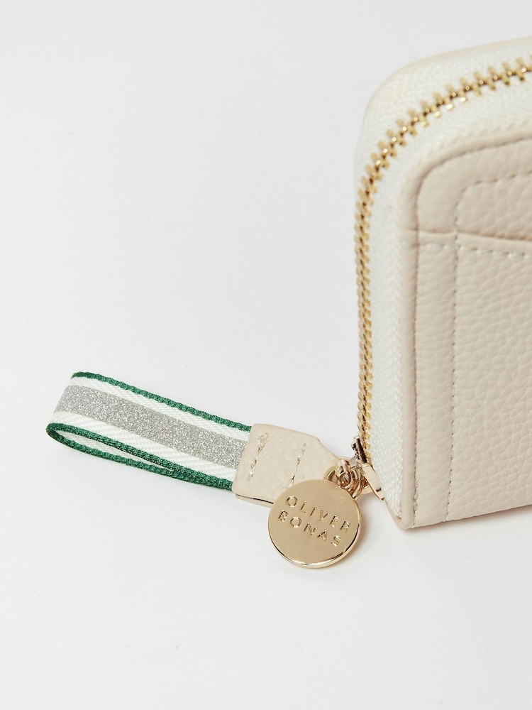 Oliver Bonas Cream Lola Zipped Purse - Image 5 of 5