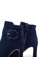 Moda in Pelle Blue Poppina Large Buckle Trim Ankle Boots - Image 3 of 4