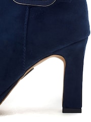 Moda in Pelle Blue Poppina Large Buckle Trim Ankle Boots - Image 4 of 4