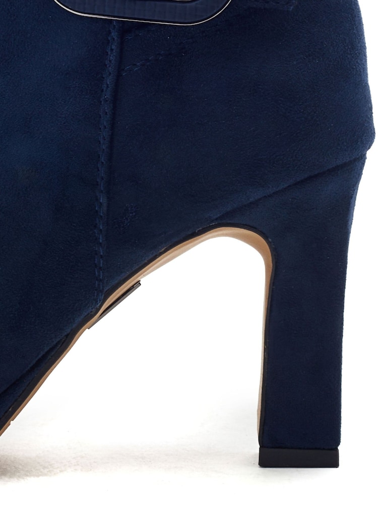 Moda in Pelle Blue Poppina Large Buckle Trim Ankle Boots - Image 4 of 4 Moda in Pelle Blue Poppina Large Buckle Trim Ankle Boots - Image 4 of 4